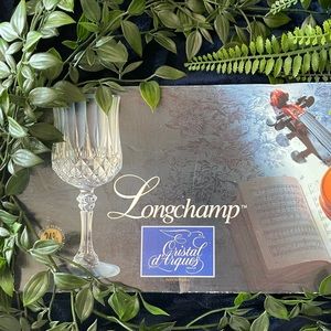 Longchamp Cristal d’Arques Crystal Wine Glasses